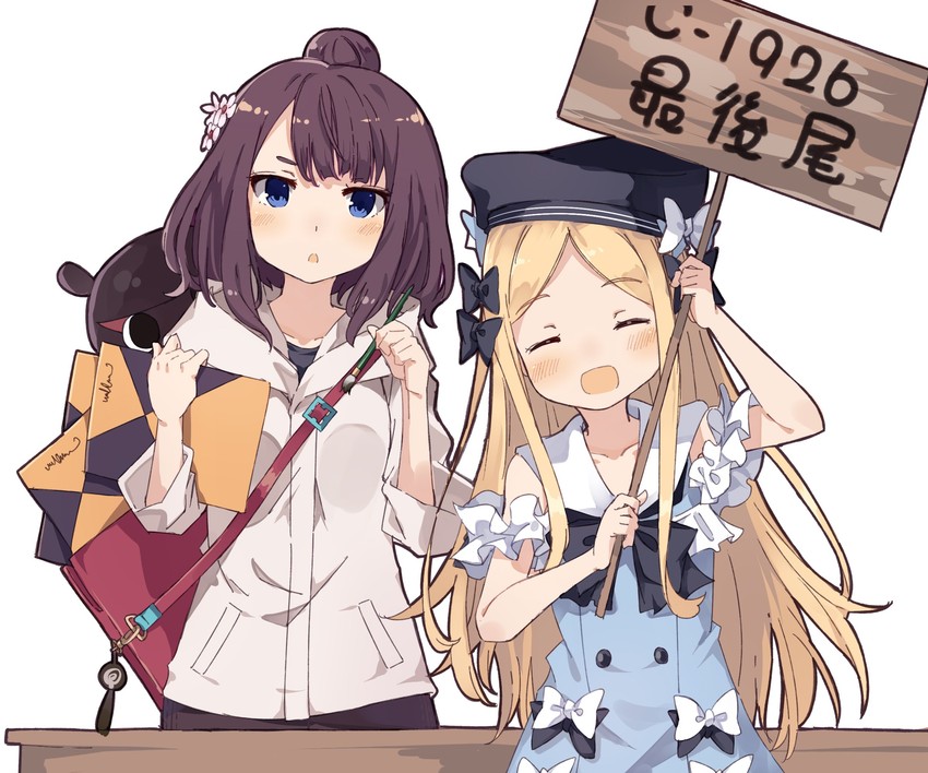 katsushika hokusai, tokitarou, and abigail williams (fate and 1 more) drawn by normaland