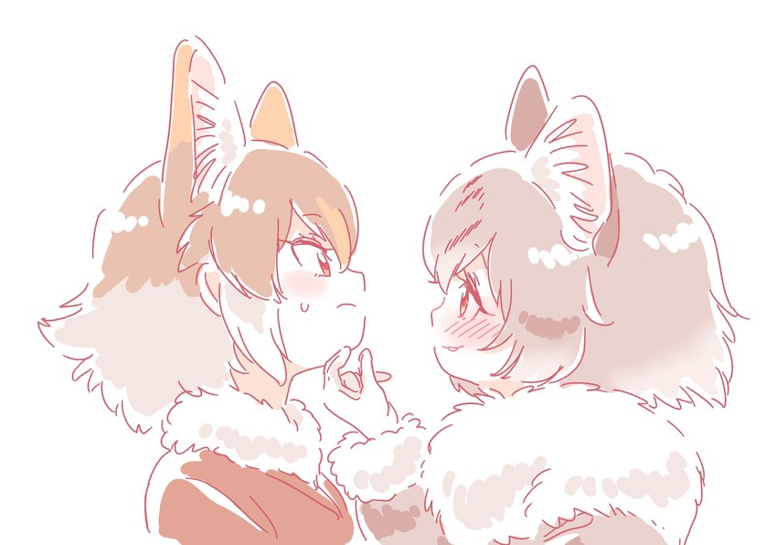 czechoslovakian wolfdog and norwegian forest cat (original and 1 more) drawn by mitsumoto_jouji