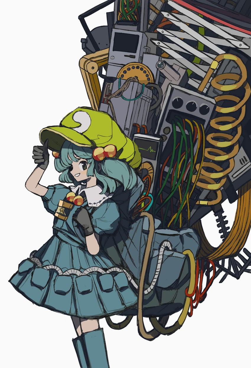 kawashiro nitori (touhou and 2 more) drawn by neruzou