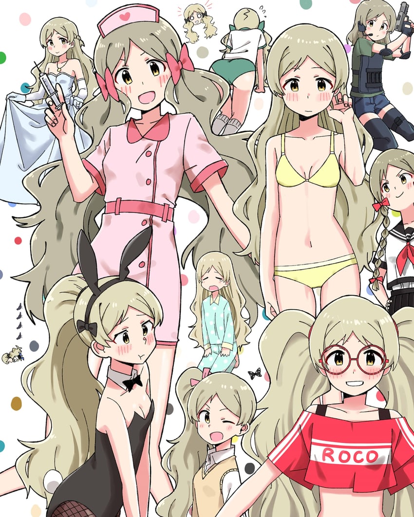 handa roco (idolmaster and 2 more) drawn by billbung