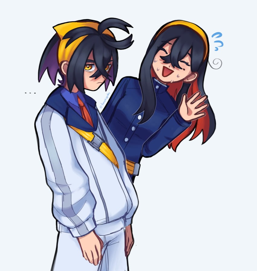 kieran and carmine (pokemon and 1 more) drawn by goh_(lwvegoh)