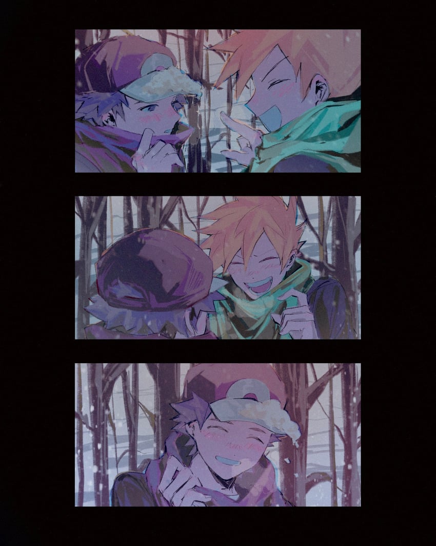 red and blue oak (pokemon and 1 more) drawn by dimsum2756