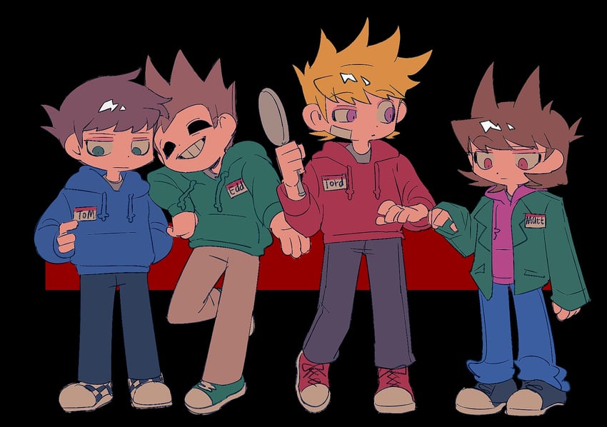 tord, tom, edd, and matt (eddsworld) drawn by whalebone_(muffinsuki)