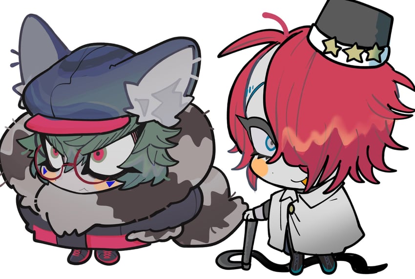 zilch alexander and yomi hellsmile (master detective archives: rain code) drawn by na_6