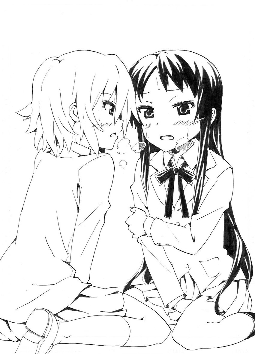 akiyama mio and tainaka ritsu (k-on!) drawn by nome_(nnoommee)