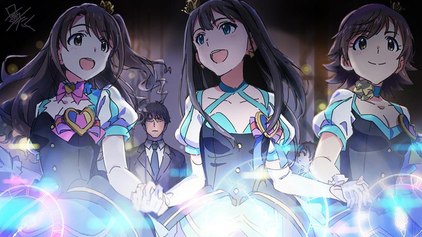 producer, shibuya rin, shimamura uzuki, honda mio, and senkawa chihiro (idolmaster and 1 more) drawn by taku1122