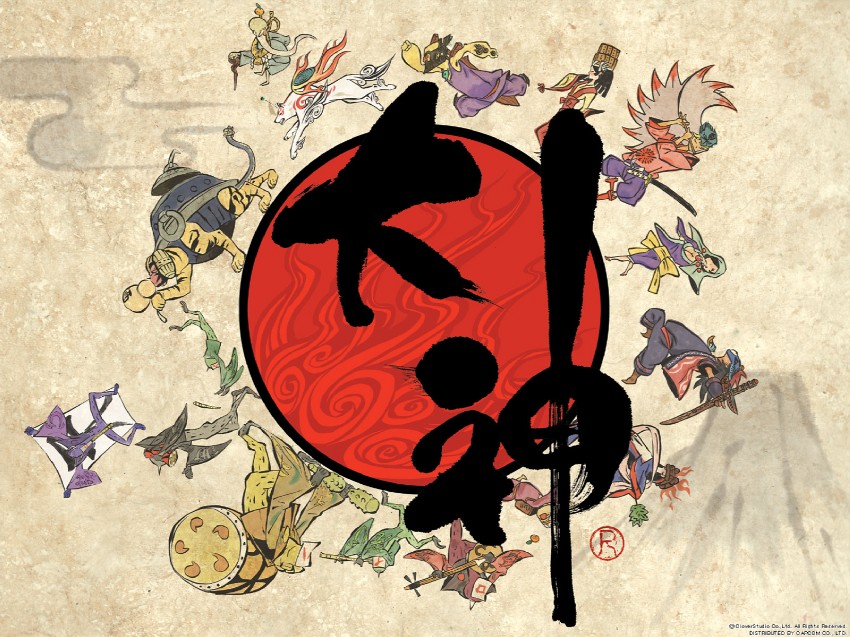 amaterasu, issun, ushiwakamaru, okikurumi, tsuzurao, and 3 more (ookami)