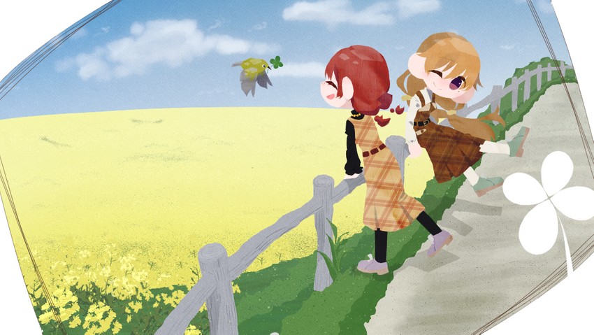emma verde and konoe kanata (love live! and 1 more) drawn by cocomage