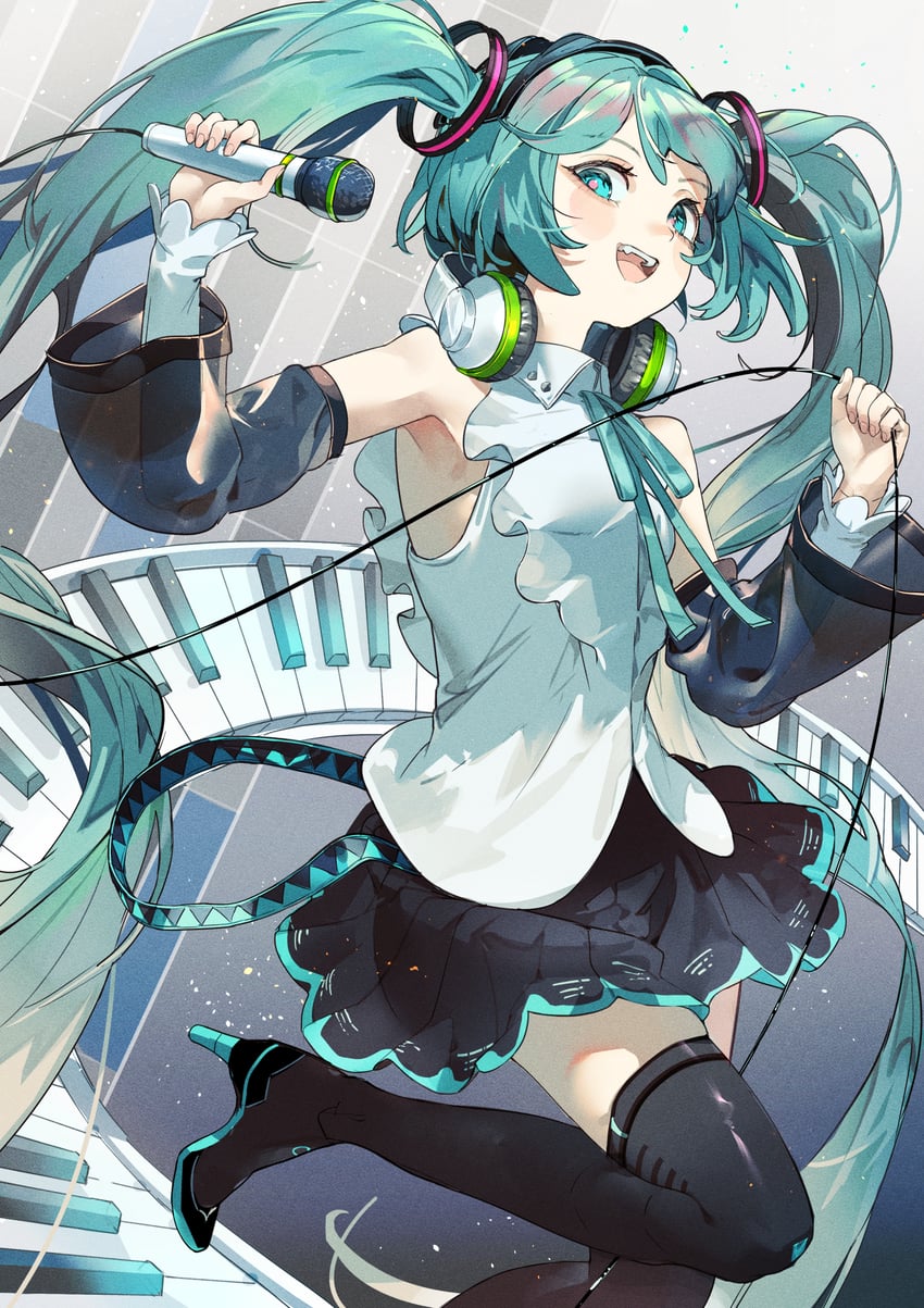 hatsune miku (vocaloid and 1 more) drawn by nik_ibi