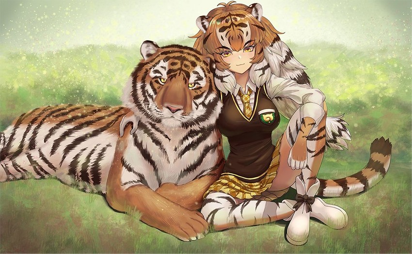 siberian tiger (kemono friends and 1 more) drawn by neukkom