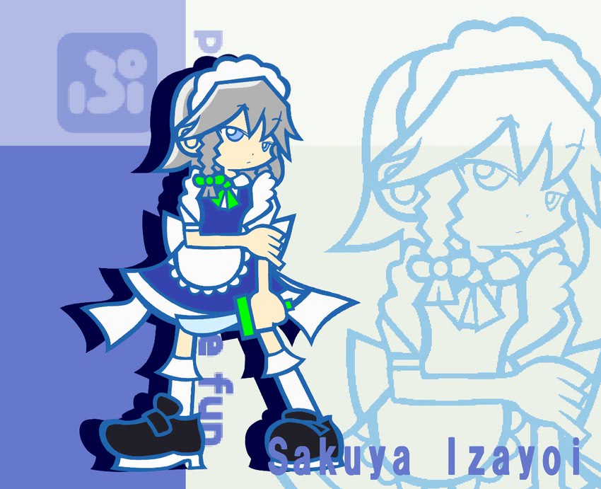 izayoi sakuya (touhou and 2 more) drawn by y&k