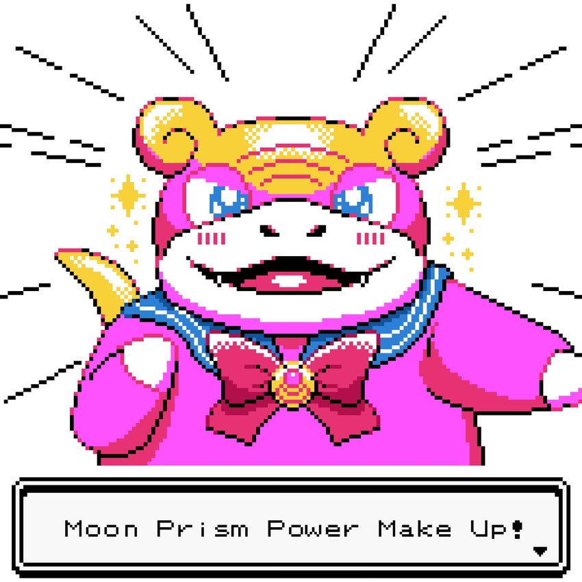 tsukino usagi and galarian slowpoke (pokemon and 1 more) drawn by sindorman