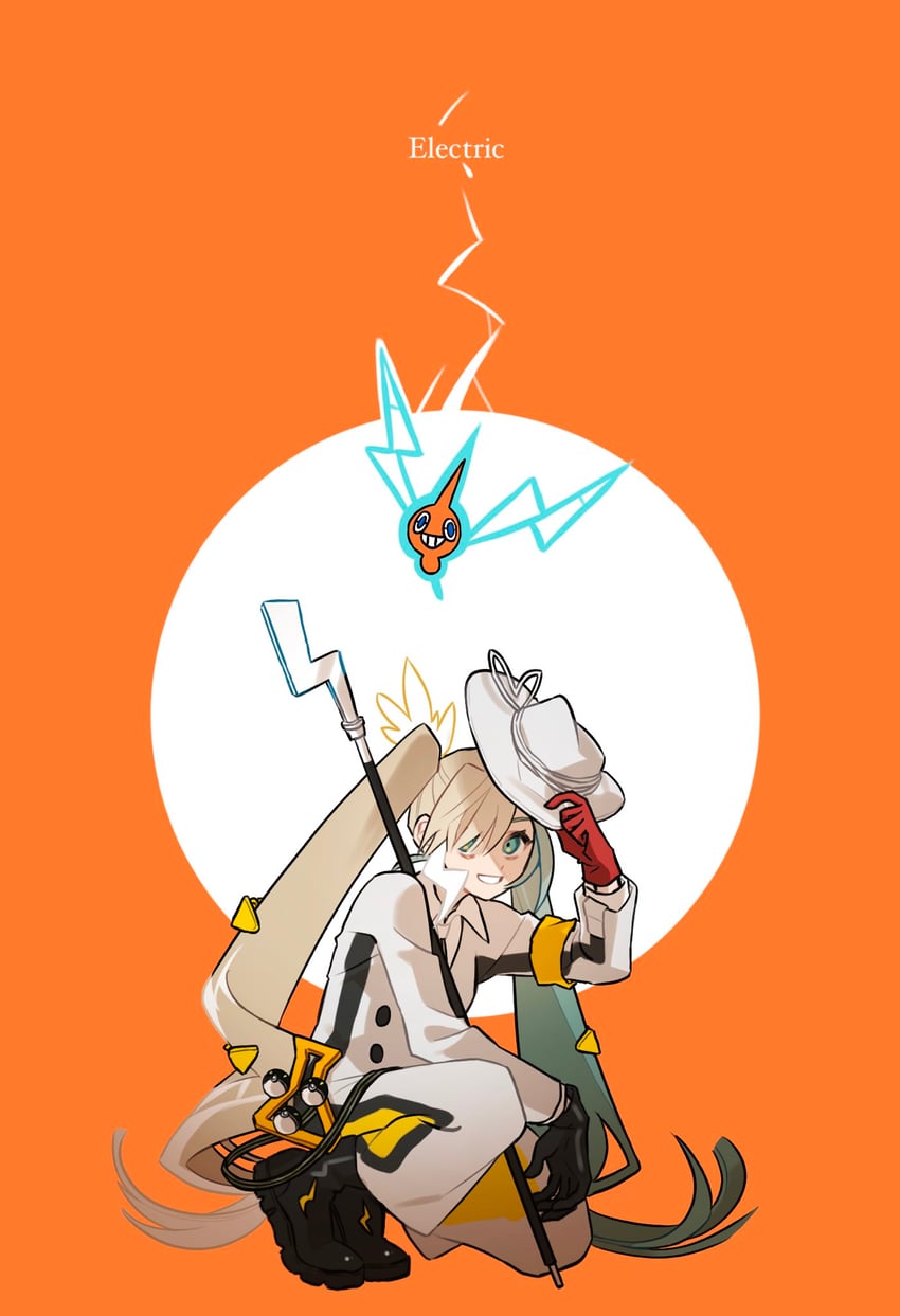 hatsune miku, rotom, and electric miku (pokemon and 2 more) drawn by s0nak