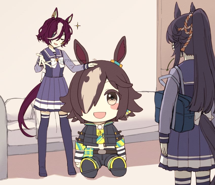 vodka, narita brian, and tanino gimlet (umamusume) drawn by nanashi_(774umauma)