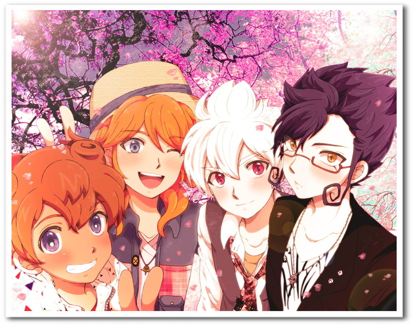 matsukaze tenma, hakuryuu, tsurugi kyousuke, and amemiya taiyou (inazuma eleven and 1 more) drawn by bou_erika