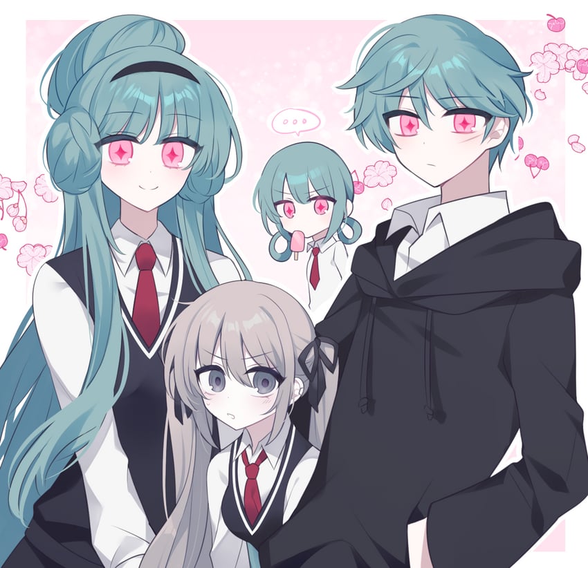 chaos, nicky angler, senya angler, and laha angler (original and 1 more) drawn by g_ieep