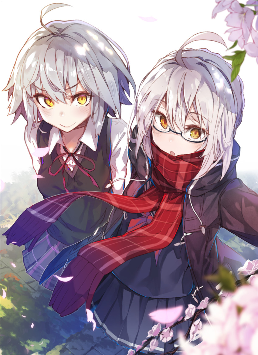 artoria pendragon, jeanne d'arc alter, and mysterious heroine x alter (fate and 1 more) drawn by akieda