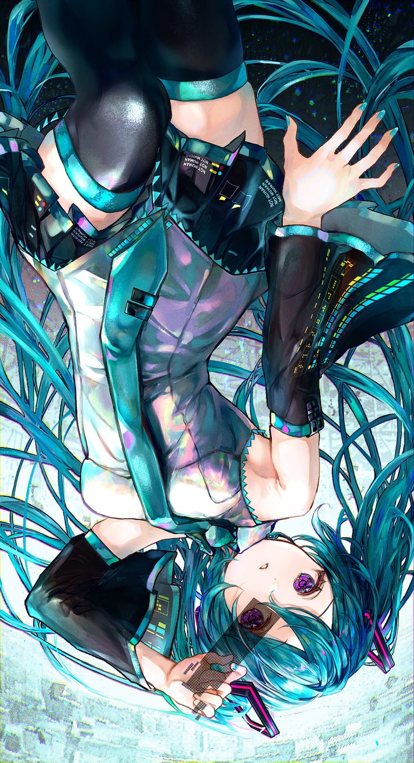 hatsune miku (vocaloid and 1 more) drawn by skksr