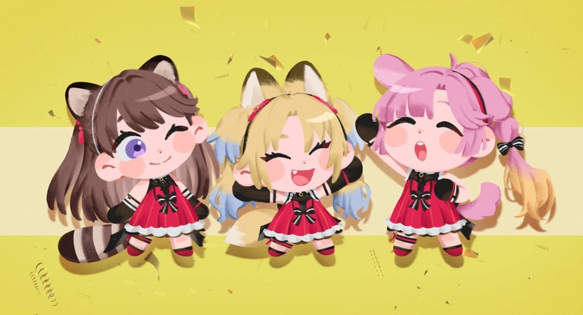 fujishima megumi, osawa rurino, and anyoji hime (love live! and 1 more) drawn by bak_pep