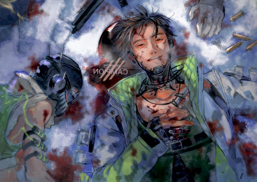 wattson, crypto, octane, and gibraltar (apex legends) drawn by kawaniwa