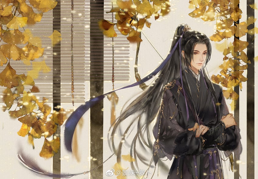 ye wangxi (erha he ta de bai mao shizun) drawn by jing_shu