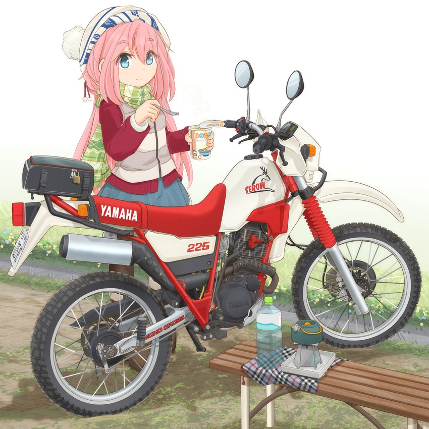 kagamihara nadeshiko (yurucamp and 1 more) drawn by mikeran_(mikelan)