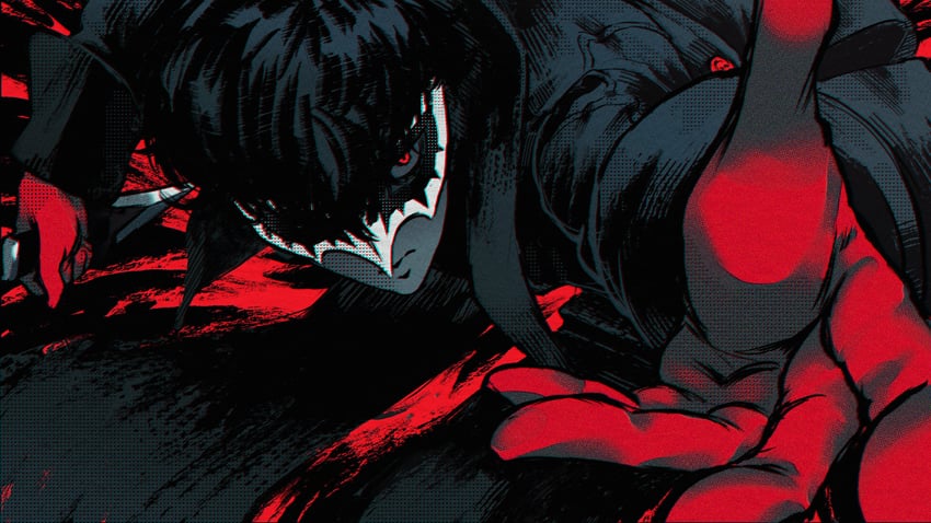 amamiya ren and joker (persona and 1 more) drawn by andrich_galam