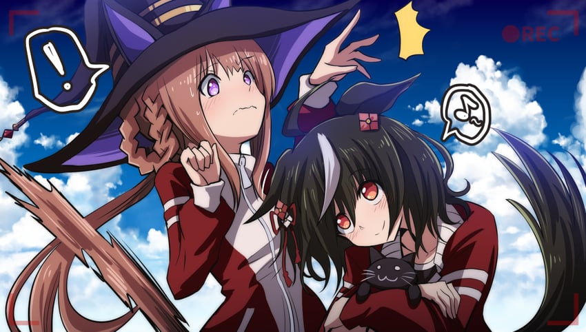 kitasan black and sweep tosho (umamusume) drawn by fujitaka_nasu