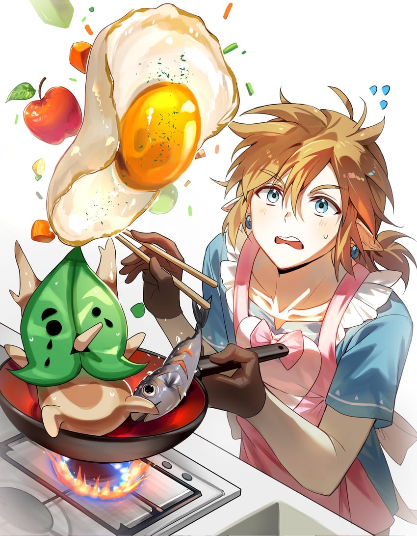 link and korok (the legend of zelda and 1 more) drawn by nintendomylife