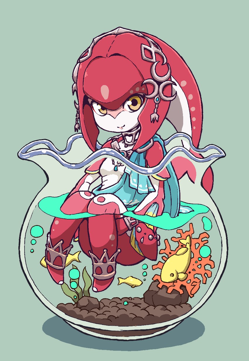 mipha (the legend of zelda and 1 more) drawn by yokoyoko_(nazonazo)