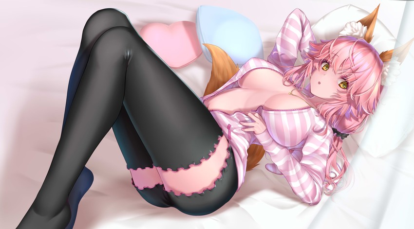 tamamo and tamamo no mae (fate and 3 more) drawn by kamehito