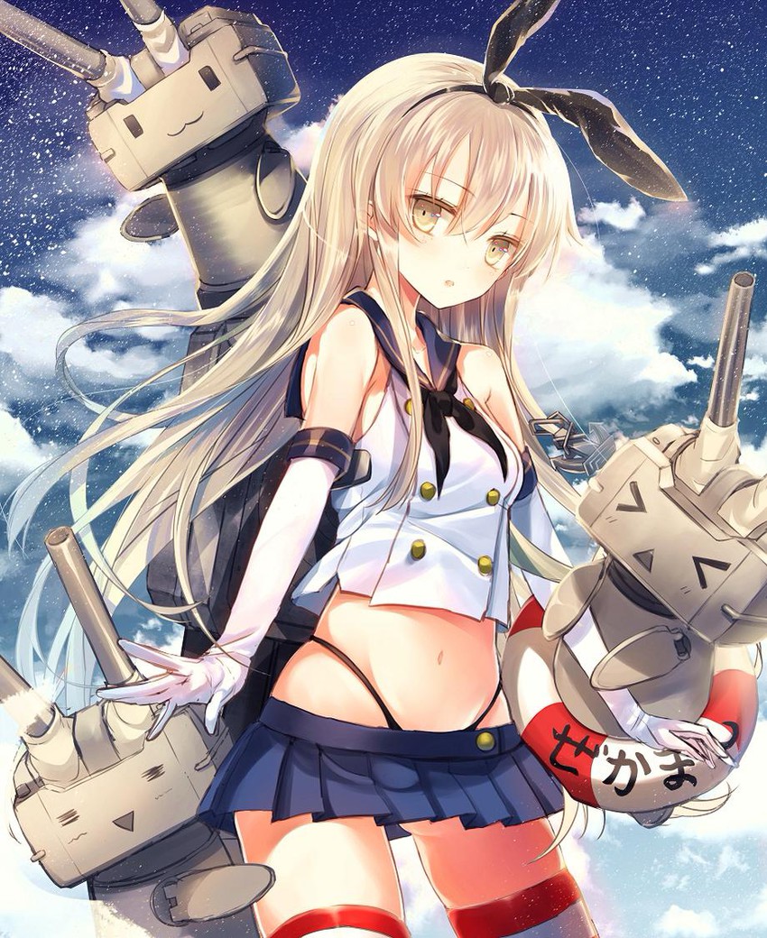 shimakaze and rensouhou-chan (kantai collection) drawn by io_enishi