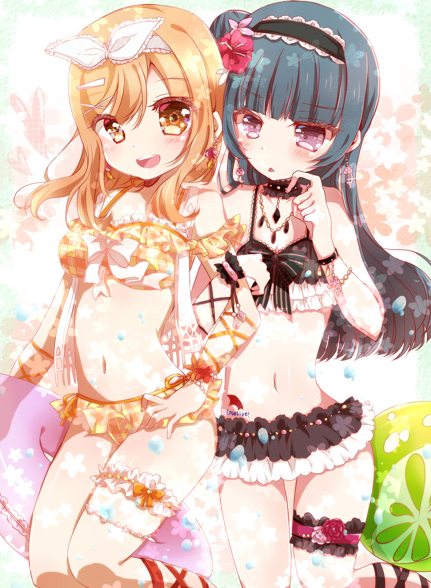 tsushima yoshiko and kunikida hanamaru (love live! and 1 more) drawn by koron_(nekomeron)