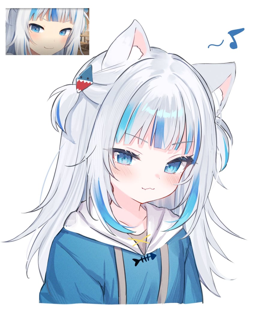 gawr gura (hololive and 1 more) drawn by shouu-kun