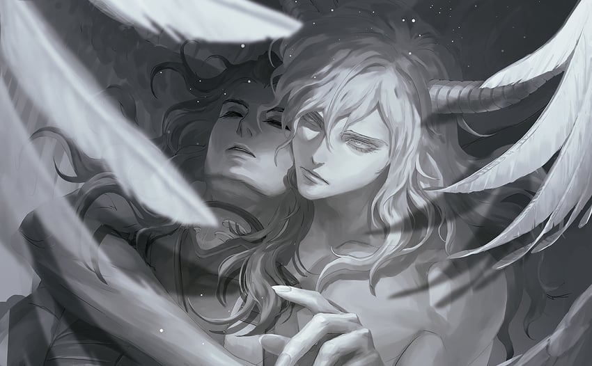 lucifer, aleph, and helel (shin megami tensei and 1 more) drawn by o_c_x