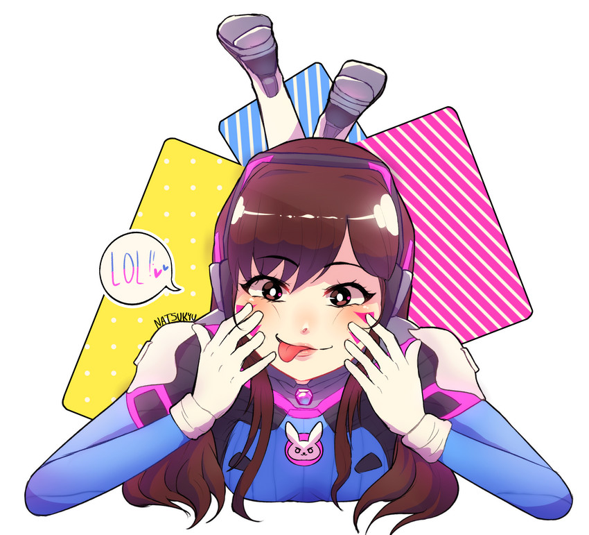 d.va (overwatch and 1 more) drawn by natsukyu