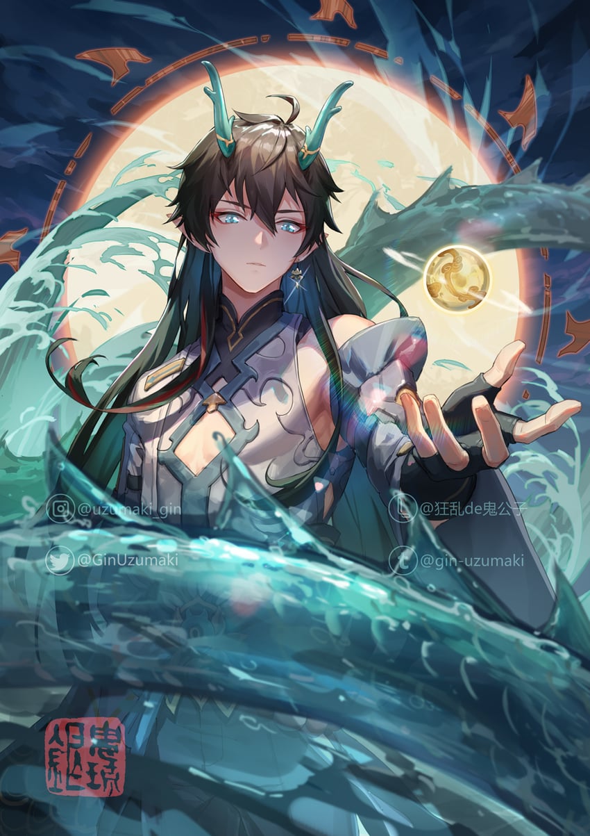dan heng (honkai and 1 more) drawn by kyouran_de_onikoushi