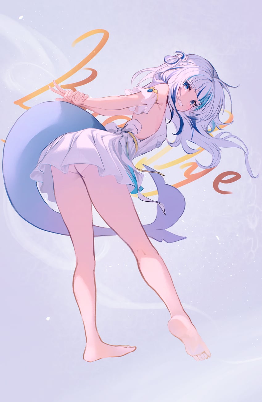 gawr gura (hololive and 1 more) drawn by mishiya_(misiya_dream)