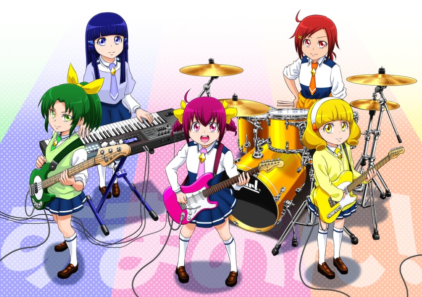 midorikawa nao, kise yayoi, aoki reika, hino akane, and hoshizora miyuki (precure and 2 more) drawn by satou_yasu