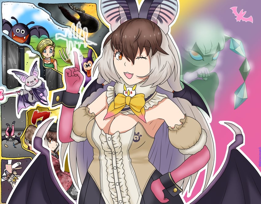 bianca, brown long-eared bat, and poporu (kemono friends and 3 more) drawn by hakasecretgash