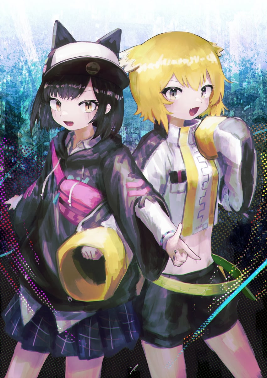 kurogane tama and taiga lucia (denonbu) drawn by py-2