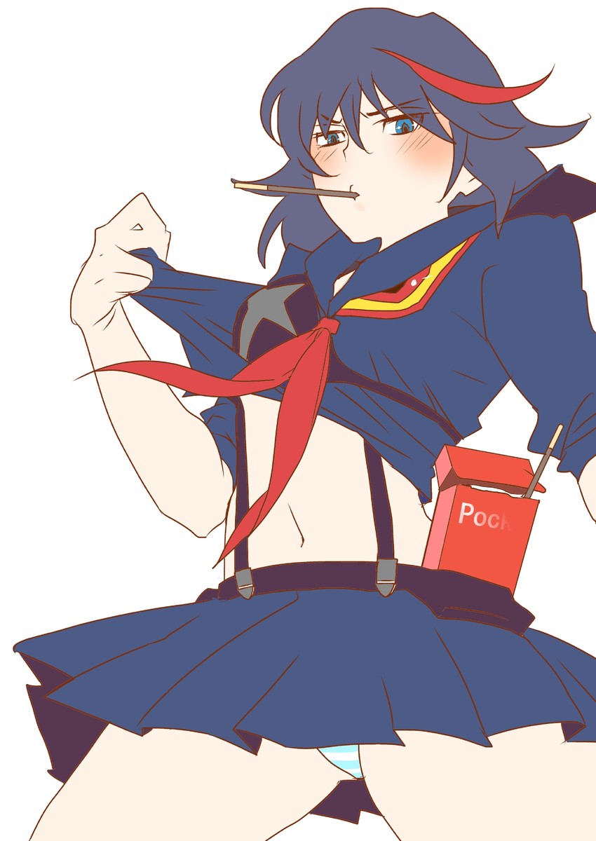 matoi ryuuko and senketsu (kill la kill) drawn by mamebeat
