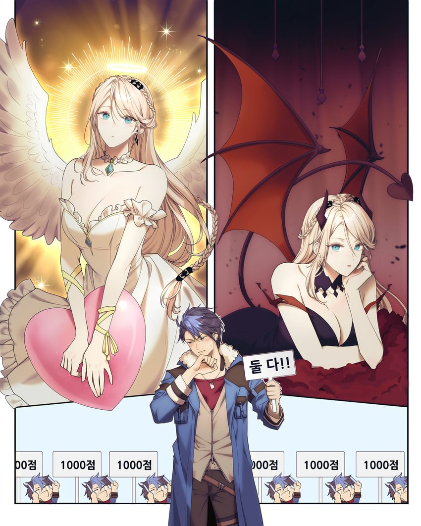 van arkride and elaine auclair (eiyuu densetsu and 2 more) drawn by jaeyeon_1