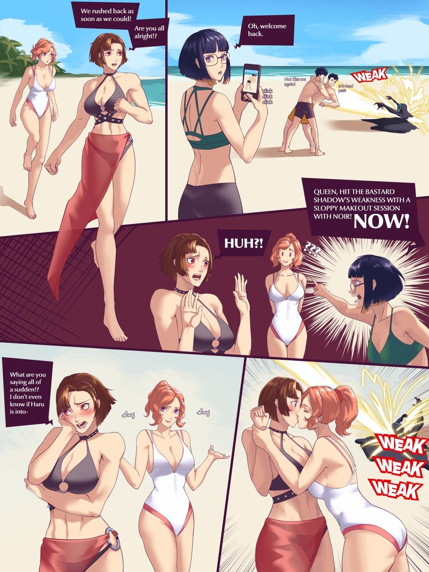 amamiya ren, sakura futaba, niijima makoto, okumura haru, and sakamoto ryuuji (persona and 1 more) drawn by mayonnaisenais3