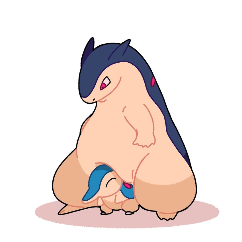 cyndaquil and typhlosion (pokemon) drawn by nose_poke000