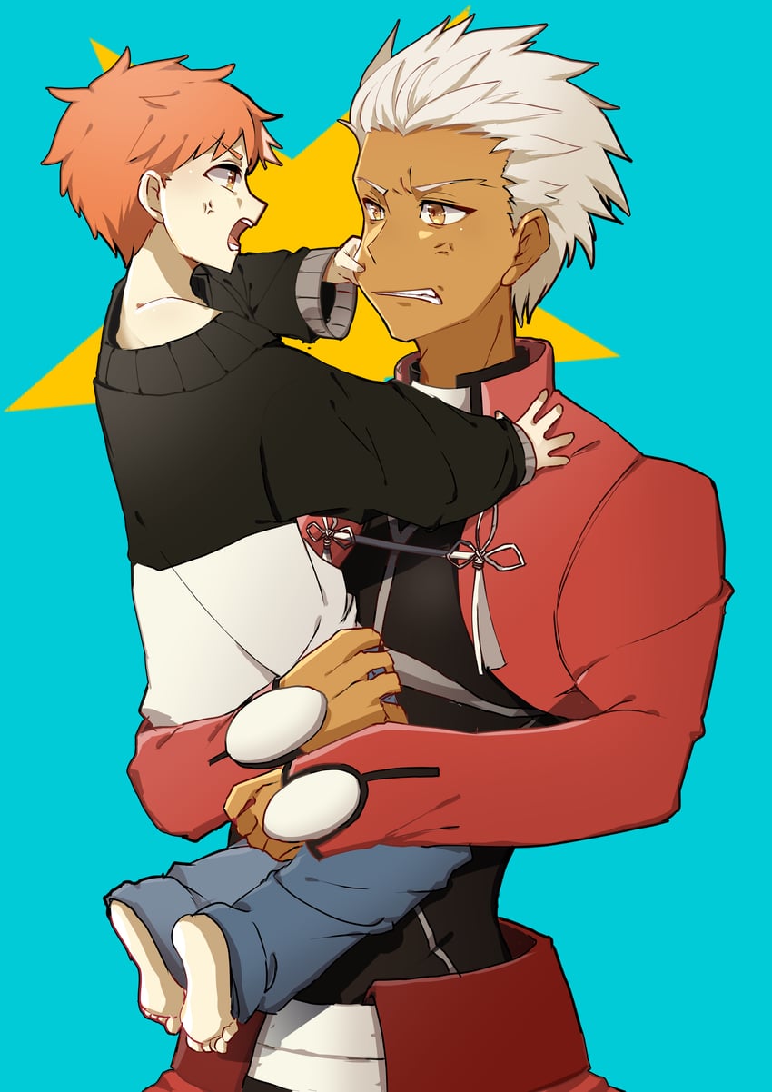 emiya shirou and archer (fate and 1 more) drawn by aeri_tomo