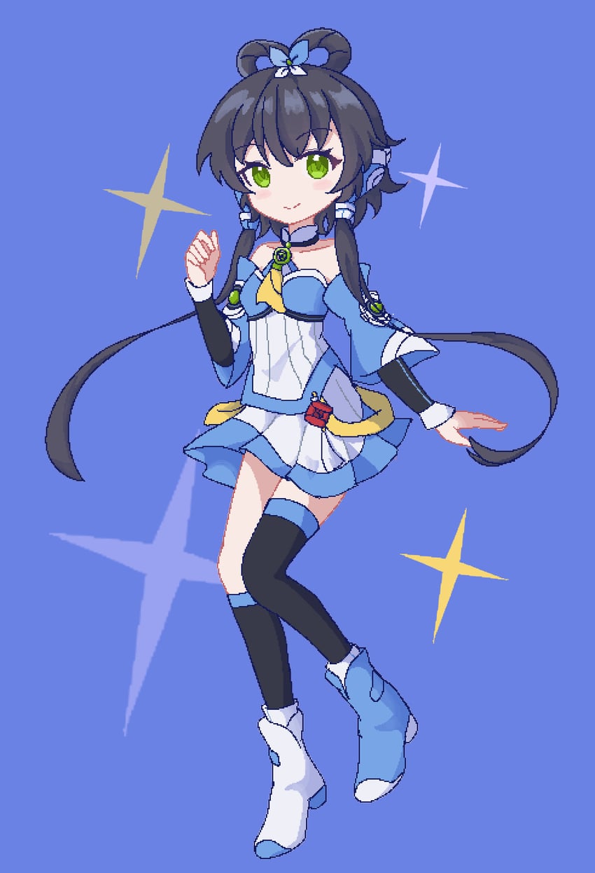 luo tianyi and luo tianyi v3 (vocaloid and 1 more) drawn by pointzhu