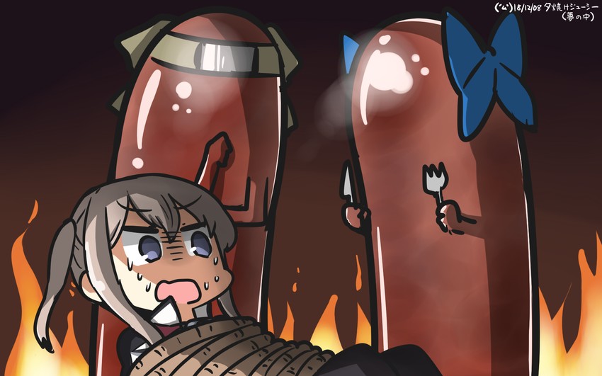 graf zeppelin, jintsuu, and asakaze (kantai collection) drawn by hamu_koutarou