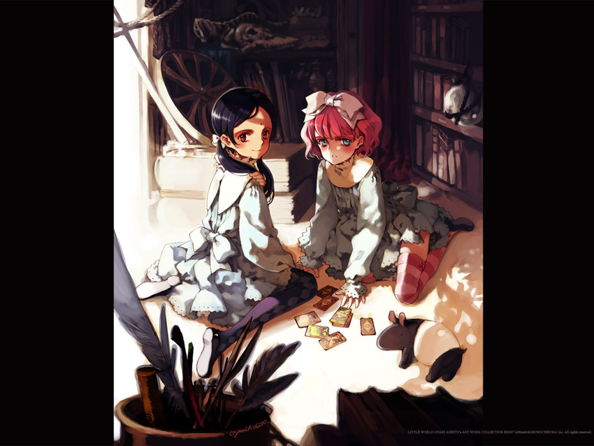 kaya xavier and aria vancleef (shoujo mahou gaku littlewitch romanesque) drawn by oyari_ashito