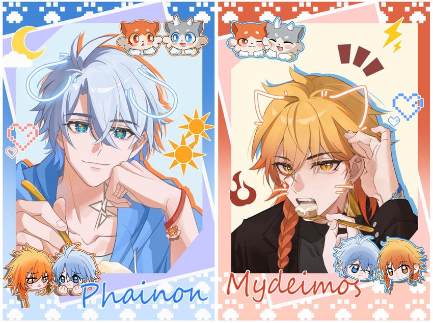phainon and mydei (honkai and 1 more) drawn by jiangta6